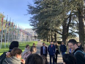 Group in front of the UN Building